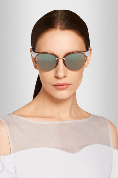 fendi crystal embellished cat eye optyl sunglasses